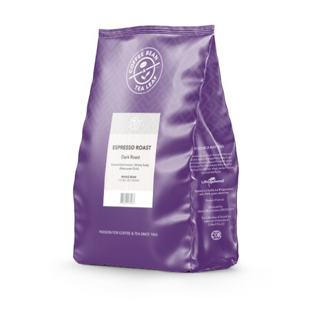 Coffee Bean & Tea Leaf Whole Bean Coffee, Espresso Roast, 1 Lb Bags, PK12 PK 081110